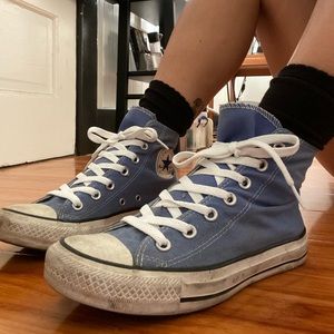 Vintage Periwinkle / Blue hightop converse